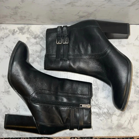 Marc Fisher Women's Kattie Ankle-Boots Black Leather Size 8 - Picture 11 of 11